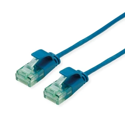 Abbildung von ROLINE RM UTP DataCenter Patchkabel Kat.6A (Class EA), Slim, blau, 3 m