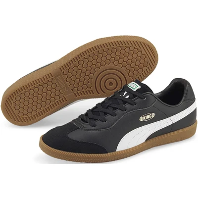 Abbildung von Puma KING 21 Fußballschuh Halle, Herren, Größe: 38.5, Black/white Schuhe