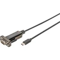 Abbildung von DIGITUS USB auf Seriell Adapter RS232 Konverter 2.0 Typ C zu DSUB 9M FTDI FT232RL Chipsatz 1 m Anschlusskabel