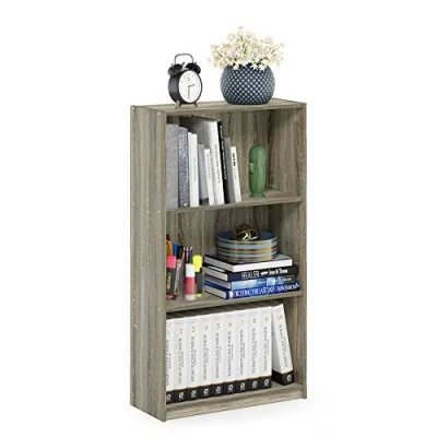 Abbildung von Furinno Basic Bücherregal mit 3 Fächern, Aufbewahrungsregal, holz, Sonoma Eiche, 23.49 x 55.25 100.33 cm