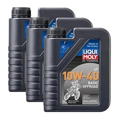Abbildung von 3x LIQUI MOLY 3059 Motorbike 4T Basic Offroad 10W 40 Motoröl 1L