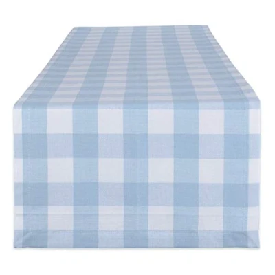Abbildung von DII Buffalo Check Collection Tischläufer, 35,5 x 182,9 cm, Hellblau/Weiß