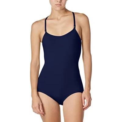 Abbildung von Capezio Damen Camisole Leotard with Adjustable Straps Gymnastikanzug, Marineblau, XS