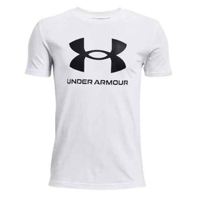 Abbildung von Under Armour Sportstyle LOGO SS Tshirt print für Kinder, Größe: 152, White