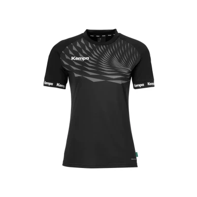 Abbildung von Kempa Herren Wave 26 Shirt Women Damen Mädchen Sportshirt Kurzarm Funktionsshirt Handball Gym Fitness Trikot, Schwarz/Anthra, XXL EU