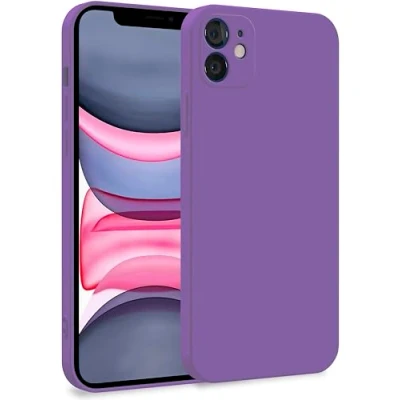 Abbildung von MyGadget Hülle kompatibel mit iPhone 11 Zweilagige Handyhülle Kameraschutz Cover Innenfutter &amp; Silikon außen Lila