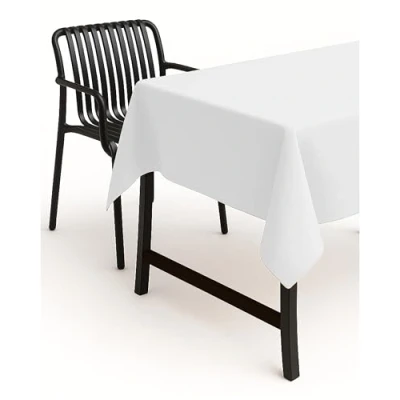 Abbildung von texpot Gartentischdecke 130 x 220 cm oval in Weiß mit Leinen Optik Lotuseffekt Fleckschutz Bügelfrei Tischdecke