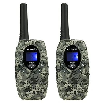 Abbildung von Retevis RT628 Walkie Talkie Kinder, Große Reichweite Funkgerät, Einfache Handhabung PMR446 Spielzeug ab 3 12 Jahre, Spy Gear, Reisen (1 Paar, Tarnung)