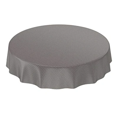 Abbildung von ANRO Tischdecke Wachstuch abwaschbar Wachstuchtischdecke Wachstischdecke Modernity Dunkelgrau Rund 120cm