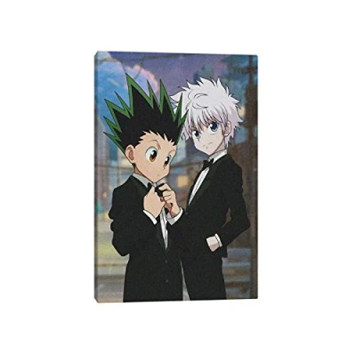 Abbildung von DIY 5D Diamant Malerei Kit Diamantkunst,Gon Killua Zoldyck Anime Leinwand Poster Gemälde Wandkunst Dekor Wohnzimmer Schlafzimmer Studie Home Decoration Prints