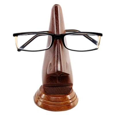 Abbildung von Zap Impex ® Spectacle Ausstellungsstand, Rundboden aus Holz Nase Brillenhalter Desktop Zubehör 6.5 Zoll