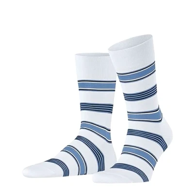 Abbildung von Falke Marina Stripe Business &amp; Casual Socken white, Herren, Größe: 39/40, White