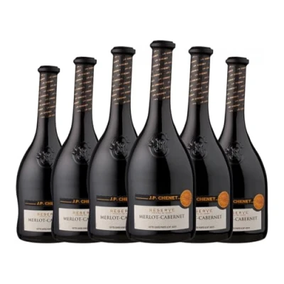 Abbildung von JP. Chenet Merlot Cabernet Vin de Pays d&#039;Oc Reserve 75 cl Rotwein (Karton mit 6 Flaschen von cl)