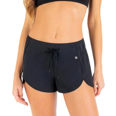 Abbildung von Hurley Womens Aquas Solid 2.5&#039; Boardshort Board Shorts, Black, S