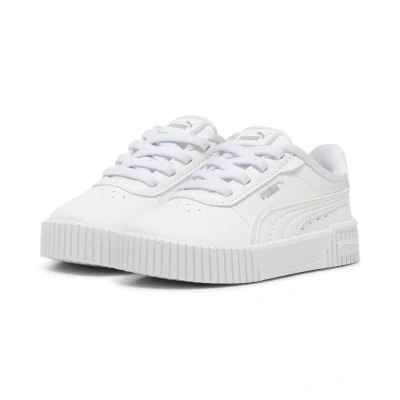 Abbildung von Puma Carina HOLO Klein Sneaker low für Kinder, Größe: 21, White mauve mist silver Schuhe