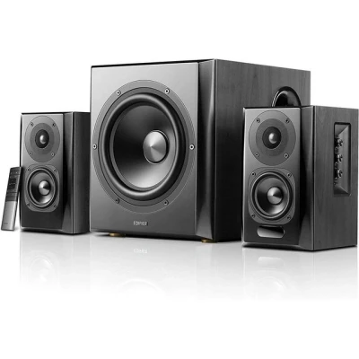 Abbildung von Edifier® S351DB 2.1 Regal Lautsprecher (Bluetooth, 150 W, Infrarotfernbedienung)