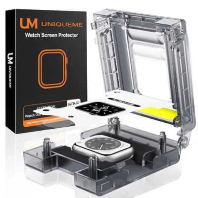 Abbildung von UM UNIQUEME 4 Stück Schutzfolie für Apple Watch Series 10 42 mm Folie,Flexible TPU iwatch Displayschutz, Blasenfreie, Weich HD Klar Displayfolie, Volle Abdeckung, Anti Staub