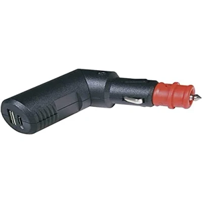 Abbildung von ProCar Winkelbarer Doppel USB C®/A Ladestecker 12 V/5V Belastbarkeit Strom max.=3.6 A V