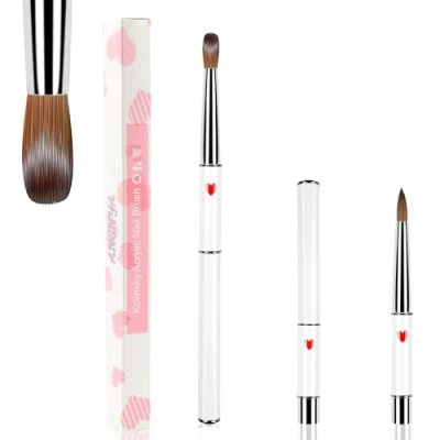 Abbildung von ANGNYA Acryl Pinsel für Nägel Kolinsky Nagelpinsel Acrylnägel Sable Haar Nail art Brush Gelnägel Nagelkunstwerkzeuge (8#)