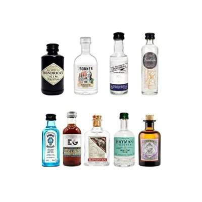 Abbildung von Mini Gin Probierset 9 verschiedene Sorten NEU
