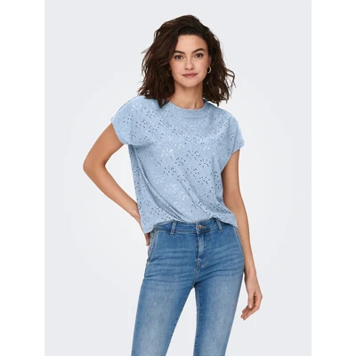 Abbildung von ONLY Onlsmilla Bluse, Damen, Größe: Large, Soft chambray
