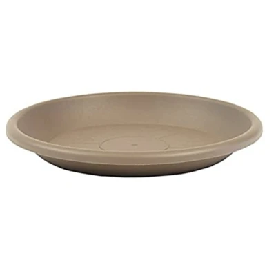Abbildung von greemotion Blumentopfuntersetzer Taupe Untersetzer Blumen mit 58 cm Durchmesser Höhe 8,1 Pflanzkübel aus Kunststoff Pflanzenuntersetzer rund Pflanzen Untertopf