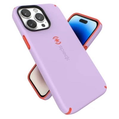 Abbildung von Speck iPhone 14 Pro Max Hülle Schlanke Handyhülle mit Fallschutz, Kratzfest, weiche Haptik für 6,7 Zoll (17 cm) zweilagige Schutzhülle,