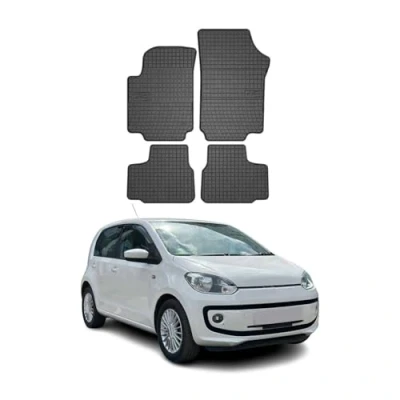 Abbildung von OMAC Gummi Fußmatten kompatibel mit VW Up 2011 2024 Automatten Schwarz 4tlg
