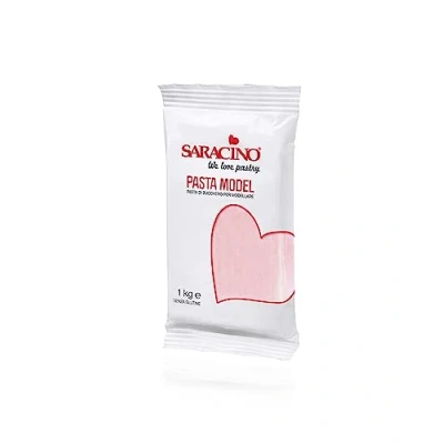 Abbildung von Saracino Zuckerpaste Model Farbig Für Modellierung 1 Kg Glutenfrei Made In Italy (Rosa Baby)