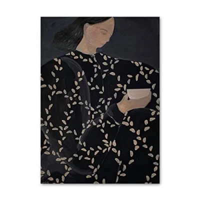 Abbildung von EFEMIR Sofia Lind Poster Gestreiftes Mädchen Abstrakte Kurve Wandkunst Leinwand Gemälde Und Drucke Home Wohnzimmer Dekor Bild 50x70cmx1 Kein Rahmen