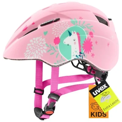Abbildung von uvex Unisex Youth Kid 2 cc Fahrradhelm, pink Unicorn matt, 46 52 cm