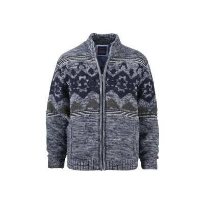 Abbildung von Babista Strickjacke, Herren, Größe: Medium, Blau gemustert