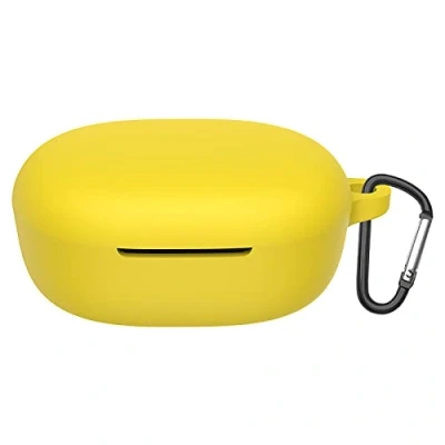 Abbildung von GIOPUEY Hülle Kompatibel mit Xiaomi Redmi Buds 4 Lite, Silikon Stoßfeste Schutzhülle, Ultradünn Case Cover, Kein Geruch, Gelb