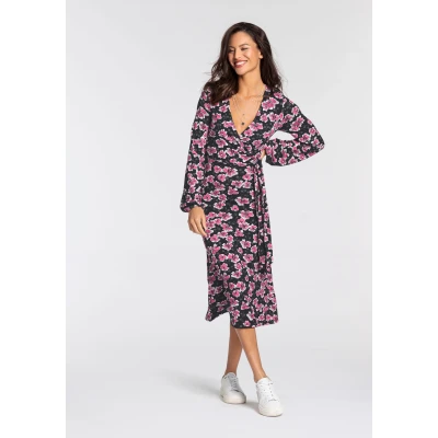 Abbildung von Laura Scott Wickelkleid, mit femininem Blumen Print NEUE KOLLEKTION