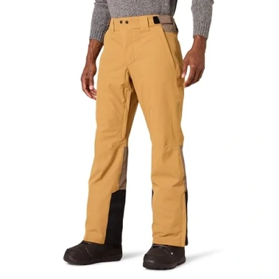 Abbildung von Amazon Essentials Herren Wasserdichte, isolierte Skihose, Schwarz Gold Farbblock, M