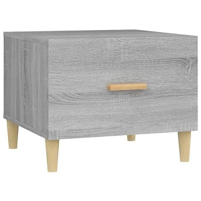 Abbildung von vidaXL Couchtisch Beistelltisch Wohnzimmertisch Kaffeetisch Sofatisch Teetisch Tisch Wohnzimmer Grau Sonoma 50x50x40cm Holzwerkstoff