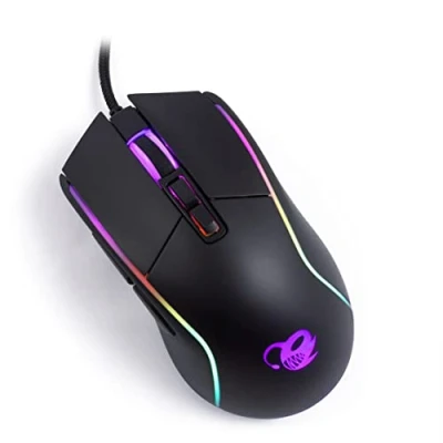 Abbildung von CoolBox DeepDarth Optische Gaming Maus mit 9 RGB Beleuchtungsmodi, programmierbar, Verstellbarer DPI, kabelgebunden, 8 Tasten, Schwarz