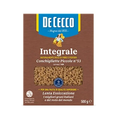 Abbildung von 3x De Cecco Conchigliette Piccole n53 Integrali Vollkornnudeln Vollkorn Pasta 500g Packung