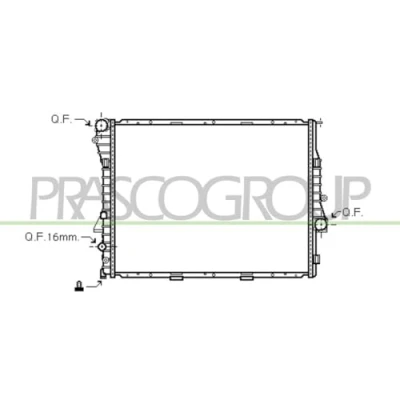 Abbildung von PRASCO BM820R003 Kühler, Motorkühlung Aluminium 591 598 42 mit Schnellkupplungen Kühlrippen gelötet BMW: X5