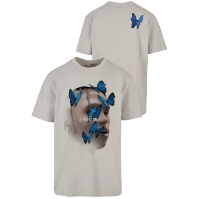 Abbildung von Upscale by Mister Tee LE Papillon Oversize Tshirt print, Größe: XXL, Lightasphalt