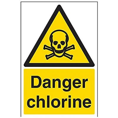 Abbildung von vsafety Schilder 6 a017au s &quot;Gefahr Chlor&quot; Achtung Substanz und chemischen Schild, selbstklebend, Portrait, 200 mm x 300 mm, schwarz/gelb