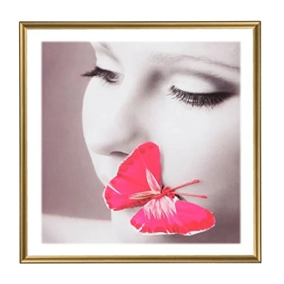 Abbildung von Photo Style Kunststoff Bilderrahmen quadratisch Foto Rahmen Picture Frame Collage: Farbe: Gold Format: 30x30