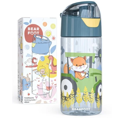Abbildung von BEARFOOT Trinkflasche Kinder, leichte Wasserflasche Traktor Fuchs