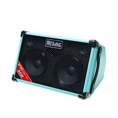 Abbildung von BP40D Akustikgitarre Verstärker Busking Amp 80W tragbarer Bluetooth Lautsprecher mit Akku, Chorus Reverb Delay Effekt, 6 Eingänge, 3 Band EQ