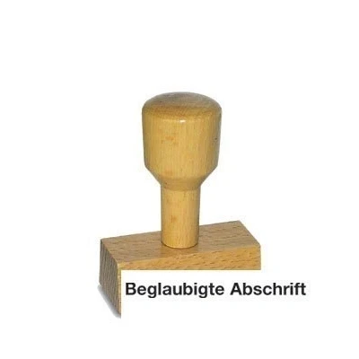 Abbildung von Amos Textstempel Holz Beglaubigte Abschrift