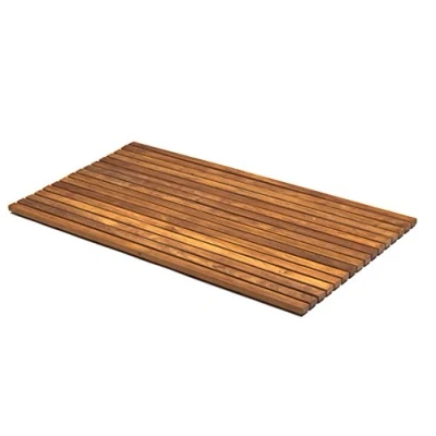 Abbildung von asinox TEK4H8120 Duschmatte aus Teakholz, rollbar, 66 X 106 cm