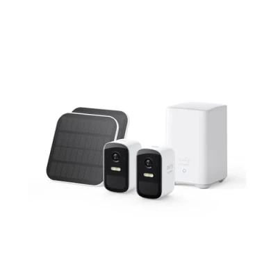 Abbildung von eufy Security eufyCam 2C 2 Kamera Set, Solarpanel, Überwachungskamera Aussen Solar, HomeKit kompatibel, 1080p HD, IP67 Wetterfest, Nachtsicht, Ohne monatliche Gebühren