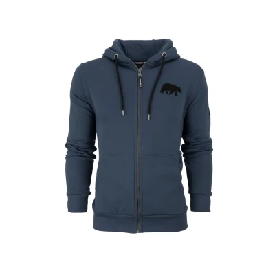 Abbildung von FORSBERG Zip Hoodie mit Frottee Logo und Gummischieber, Farbe:blau, Größe:3XL