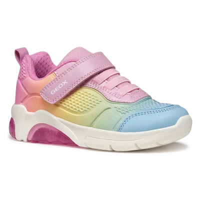 Abbildung von Geox Light UP J Fadinlight GIRL Sneaker low für Kinder, Größe: 26, Pink/multicolor Schuhe
