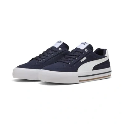 Abbildung von Puma Court Classic Vulcanised Formstrip Unisex Sneakers Schuhe Mit Plain Navy/White Größe: 38